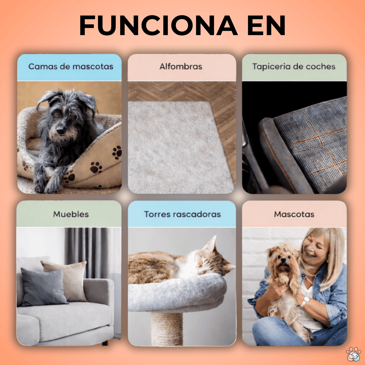 Manopla Quitapelos Reutilizable para Mascotas