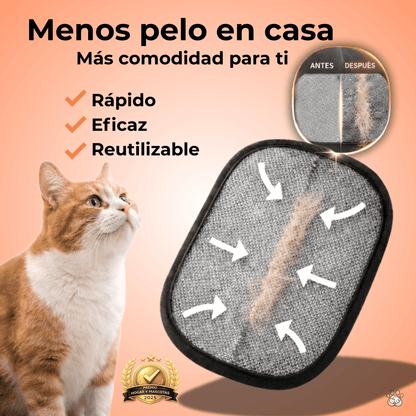 Manopla Quitapelos Reutilizable para Mascotas